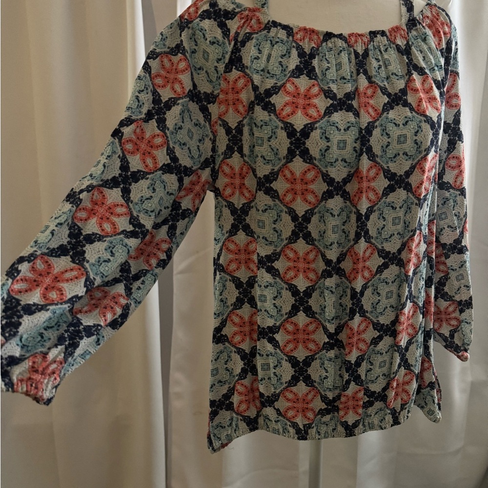 Sanctuary Floral Patterned Blouse in Blue and Pink